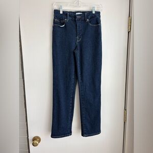 Good American Classic Straight-Leg Indigo Jeans